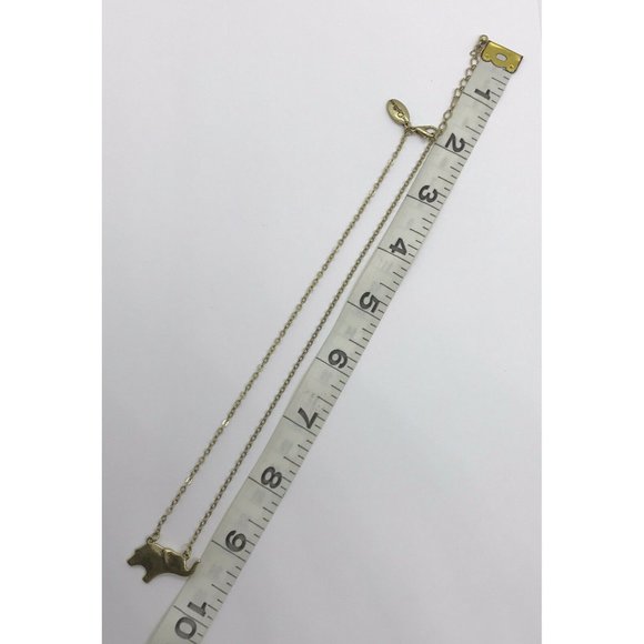 The Delta Box brass tone trunk up Elephant chain necklace 16” - Picture 9 of 12